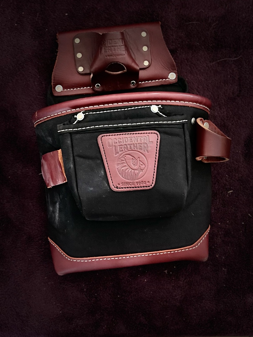 Black and Brown Tool Belt Pouch